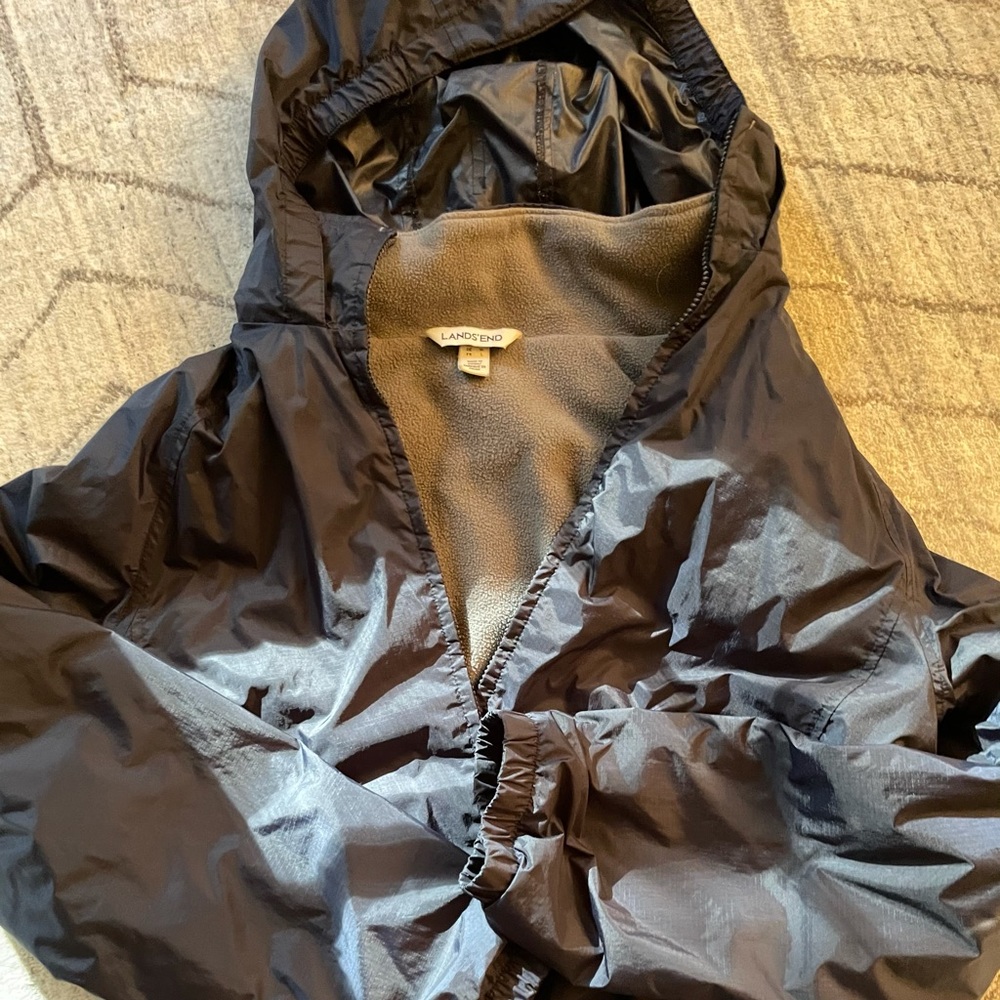 Lands End Fleece-lined Raincoat.